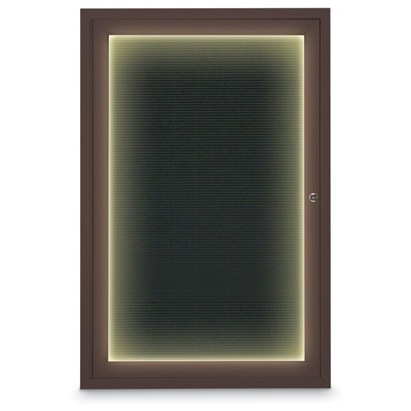 Hinge-less Radius Corkboard, 11"x13-1/2", Black Alum Frame/Black
